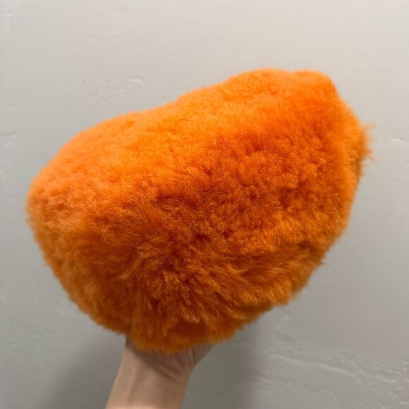 Stunning Orange Multi Use Bag & Premium Shearling Leather Heart Shaped Crossbody - Picture 16 of 16